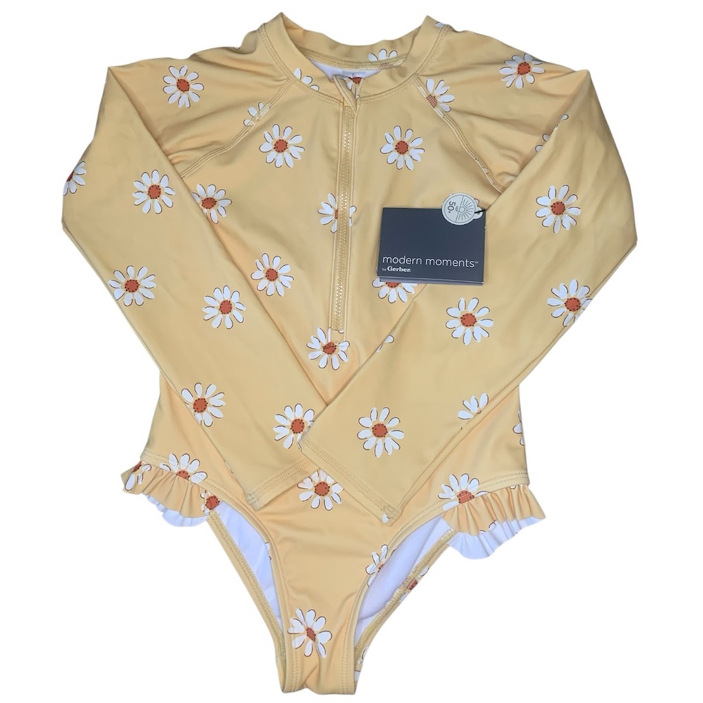 Modern Moments Yellow Daisy Kids Rashguard